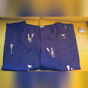 Allison Taylor Back dress pants with Champagne Bottles & Glasses size 16